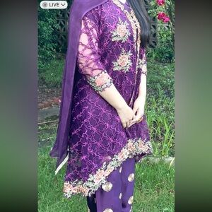 Gown style Pakistani dress
